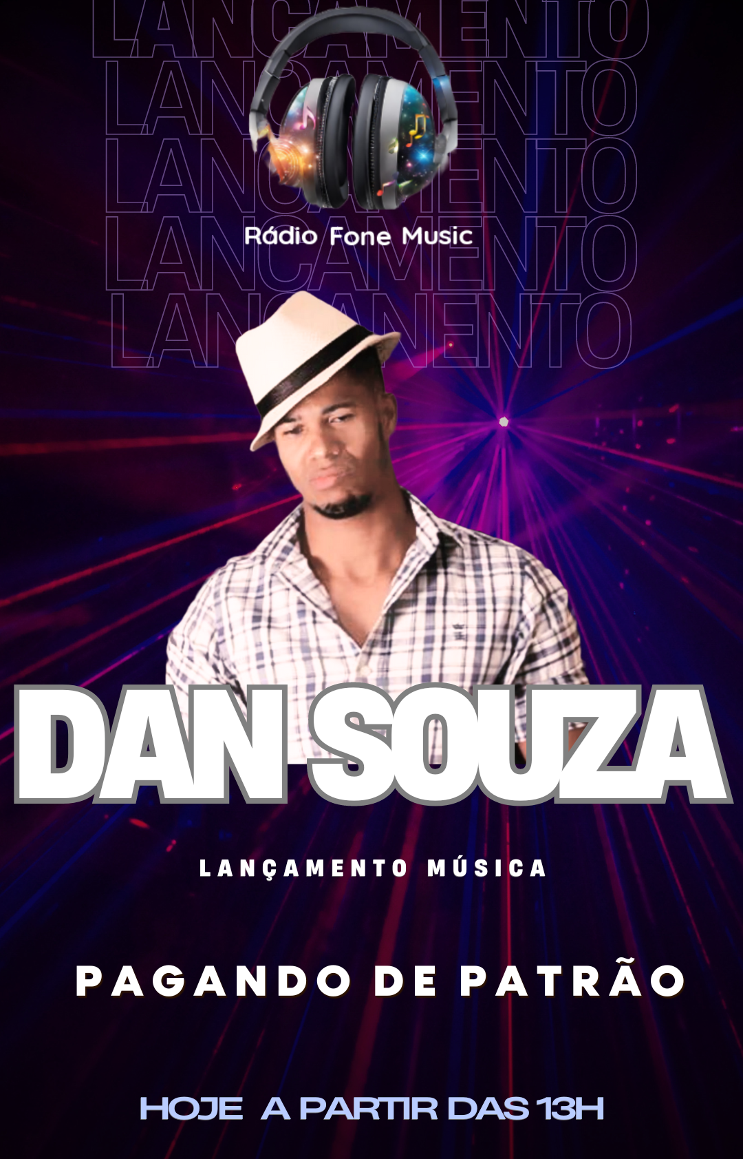 Lançamento música  de Dan Souza na Rádio Fone Music